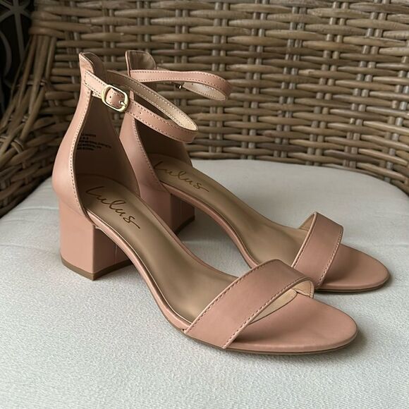 Lulus Harper Almond Ankle Strap Heels Size 8.5US - Picture 2 of 12